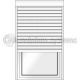 Ρολό Αλουμινίου εξωτερικό Με Φυλλαράκι Πολυουρεθάνης 9Χ45 Με κουτί 14.5Χ14.5 Σε χρώμα λευκό 